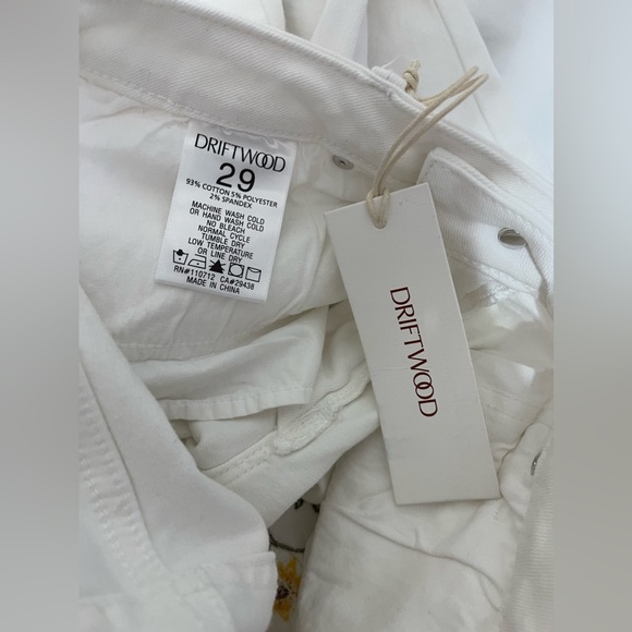 Free People Driftwood Farrah Flare - White Sunflower Jeans Womens Size29 - Picture 7 of 8